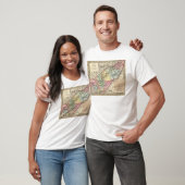 Pocohontasの地図、Greenbrier郡 Tシャツ (ユニセックス)