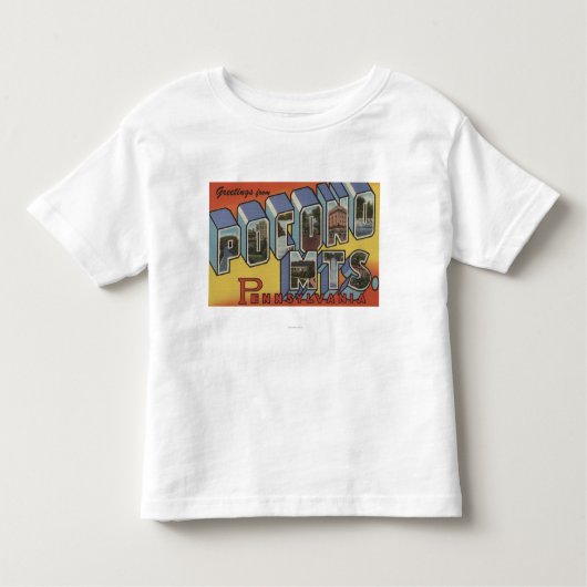 Pocono山-大きい手紙場面 トドラーTシャツ (正面)