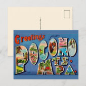  Pocono Mountains Vintage Postcard ポストカード (正面/裏面)