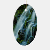 Poconosの美しい滝からの挨拶 セラミックオーナメント (右)