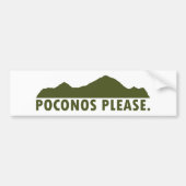 Poconos Please バンパーステッカー (正面)