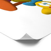 pocoyoと友人はスマイルTシャツマスクとstic ポスター (角)