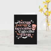 Pocus Necesito Caffecitoハロウィンコーヒーを集中する カード (黄色い花)