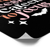 Pocus Necesito Caffecitoハロウィンコーヒーを集中する ポスター (角)