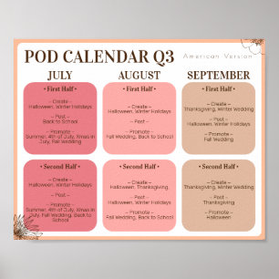 PODプロモーションカレンダー第3四半期ポスター ポスター