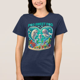 "Pod Sweet Pod" くじらの家族 トライブレンドTシャツ