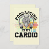 Podcastコンテンツクリエイターラジオショーポッドキャスティング サンキューカード (正面/裏面)