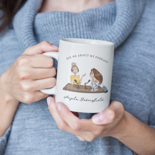 Podcast頼について | Monogram Podcaster マグカップ