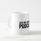 Podcast頼ポッドキャッおもしろいター コーヒーマグカップ (正面左)