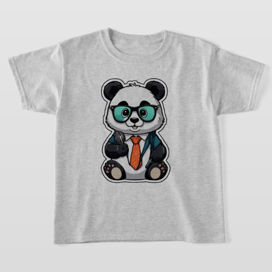 Podcast Panda – 竹クールのビズのホスト Tシャツ (レイダウン)