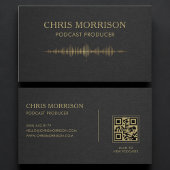 Podcast Producer Black Gold QR Code 名刺
