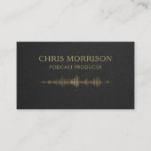 Podcast Producer Black Gold QR Code 名刺 (正面)