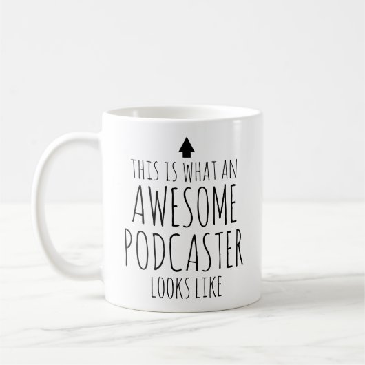 Podcasterの素晴らし外観 コーヒーマグカップ (左)