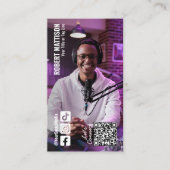 PodcasterソーシャルメディアQRコード写真 名刺 (正面)