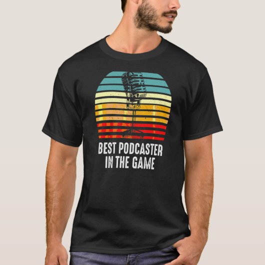Podcaster最高の Podcastingインタビュー無線コンテンツ Tシャツ (正面)