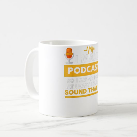 Podcaster Host Expert I Make Podcast コーヒーマグカップ (正面左)