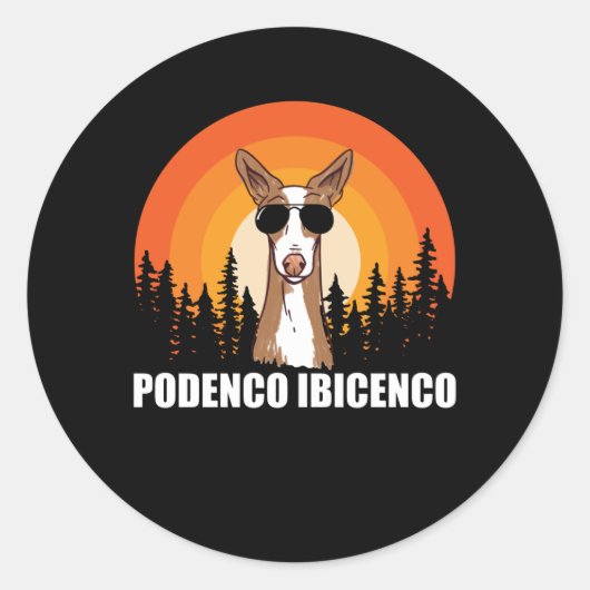 Podenco Ibicenco | Dog Owner Ibizan Hound ラウンドシール (正面)