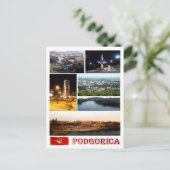 Podgorica – モンテネグロ – モザイク – ポストカード (スタンド正面)