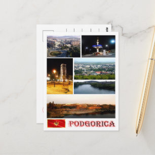 Podgorica – モンテネグロ – モザイク – ポストカード