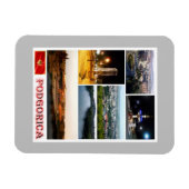 Podgorica – モンテネグロ – モザイク –  マグネット (横)