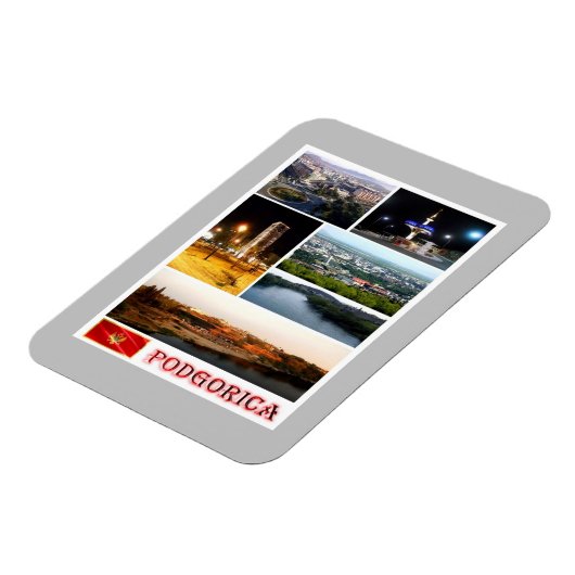 Podgorica – モンテネグロ – モザイク –  マグネット (左側)