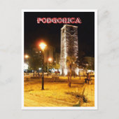 Podgorica – モンテネグロ – 夜の時計塔 ポストカード (正面)