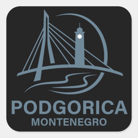 Podgorica Montenegro Europe スクエアシール (正面)