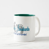 Podiatricの助手は足を基づかせていてもらいます ツートーンマグカップ (正面右)