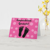 Podiatristの卒業カードピンク カード (黄色い花)