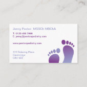 Podiatristの名刺 名刺 (裏面)