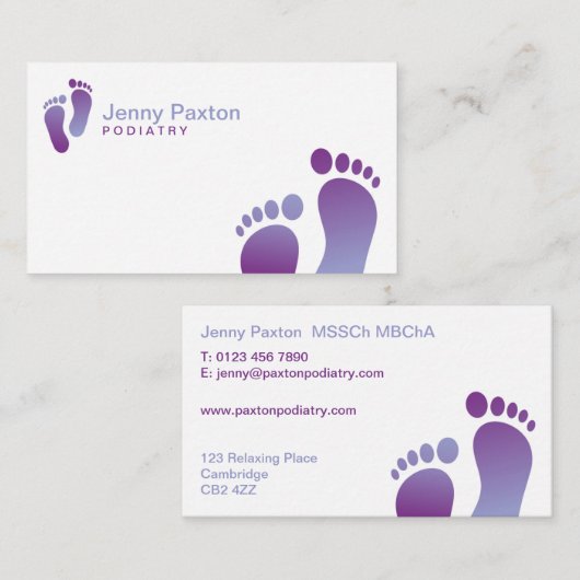 Podiatristの名刺 名刺 (正面/裏面)