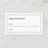 PodiatristのChiropodistのアポイントメントの名刺 予約カード (裏面)