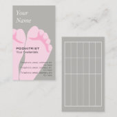 PodiatristのChiropodistのアポイントメントの名刺 予約カード (正面/裏面)