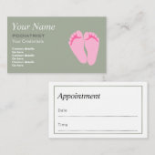 PodiatristのChiropodistのアポイントメントの名刺 予約カード (正面/裏面)