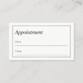 PodiatristのChiropodistのアポイントメントの名刺 予約カード (裏面)