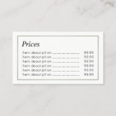 PodiatristのChiropodistの価格の名刺 名刺 (裏面)