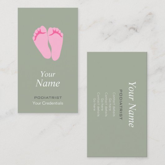 PodiatristまたはChiropodistの名刺 名刺 (正面/裏面)