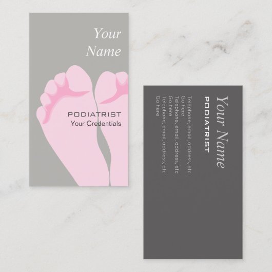 PodiatristまたはChiropodistの名刺 名刺 (正面/裏面)