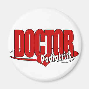 PODIATRISTロゴの博士 マグネット