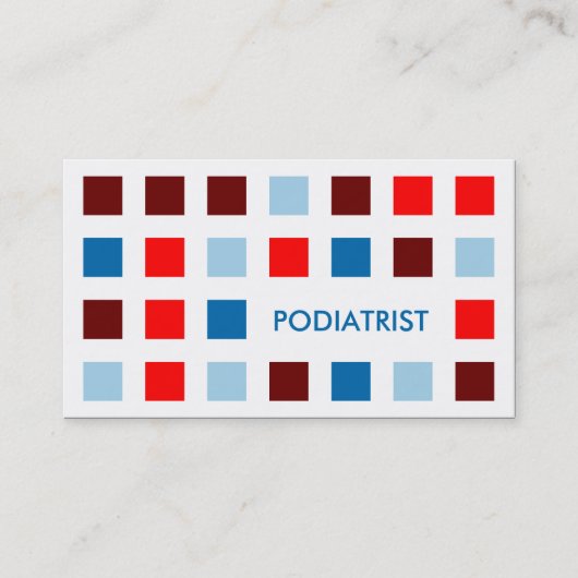 PODIATRIST (モダン正方形) 名刺 (正面)