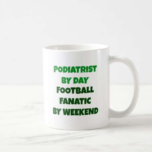 Podiatrist by Day Football Fanatic by Weekend コーヒーマグカップ (右)