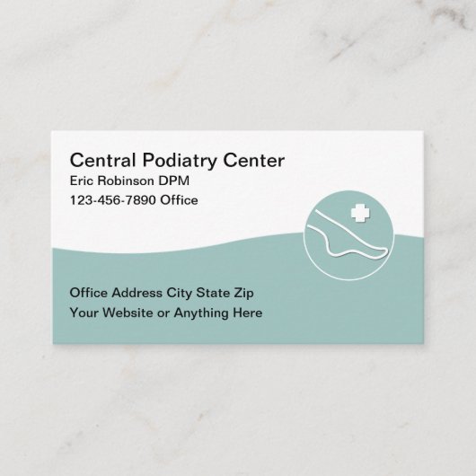 Podiatrist Foot Doctor Medical Business Cards 名刺 (正面)