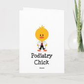 Podiatryのひよこの挨拶状 カード (裏面)