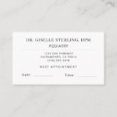 Podiatry Foot Doctor Appointment Card 名刺 (正面)