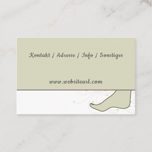 Podologe, Fusspflege 名刺 (裏面)