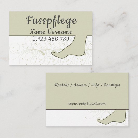 Podologe, Fusspflege 名刺 (正面/裏面)