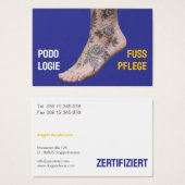 Podology Photo QR Code Foot Care Tattoo art (正面&裏面)