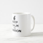 poeのワタリガラスが付いているマグ コーヒーマグカップ (正面右)