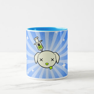 Poeの破烈のコーヒー・マグ-青 ツートーンマグカップ