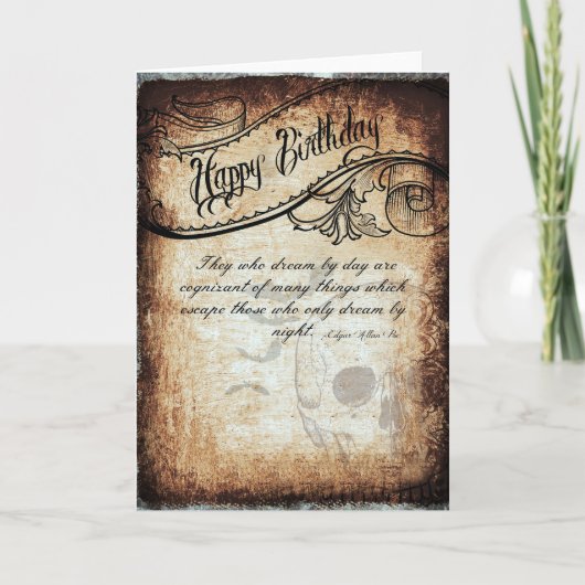 Poeのtouchを持つ誕生日カード カード (正面)